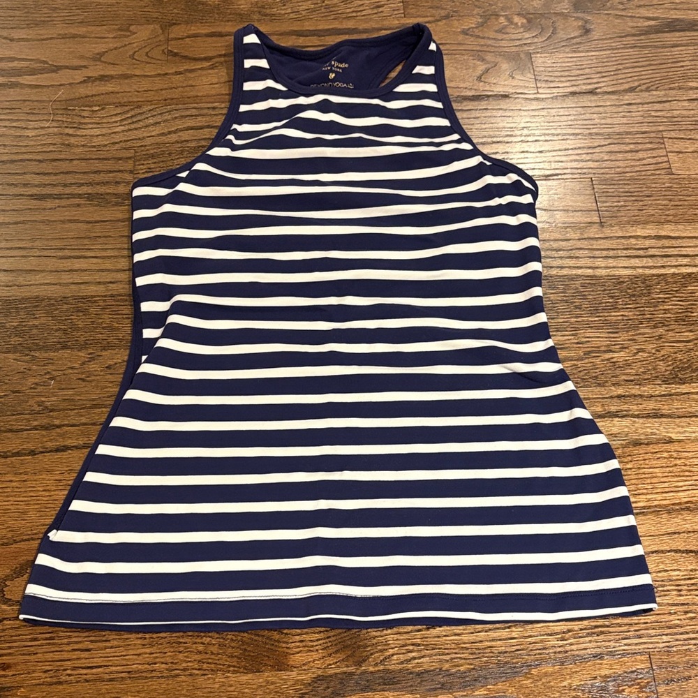 Kate Spade x Beyond Yoga navy striped tank